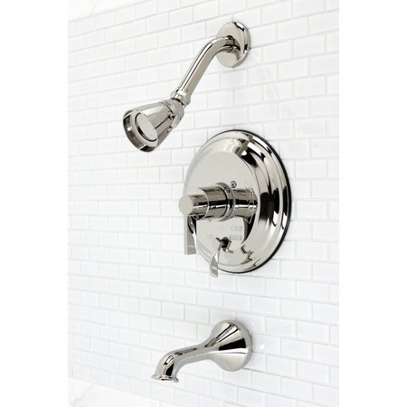 Kingston Brass KB36360NDL Tub and Shower Faucet, Polished Nickel KB36360NDL